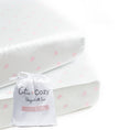 Load image into Gallery viewer, CutieCozy Satin Fitted Crib Sheets, Pink Love Print (2 Pack)
